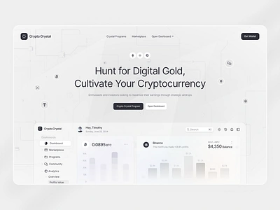 Crypto Analytics Landing Page awsmd banking crypto dashboard defi defi landing defi website defi website design financial fintech ico landing page polkadot solana startup token trading ui ux web design web3