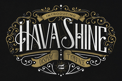 Hava Shine | Display Typeface branding classic font display font font retro font typeface typography vintage font