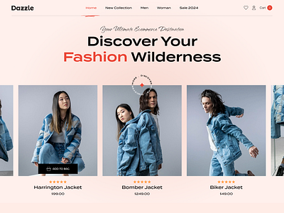 Dazzle - Ecommerce brand branding cloting design ecommerce fashion online shop store web website