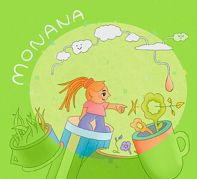 My Favorite ✏️ 🪴 color design draw girl graphic design green illustration