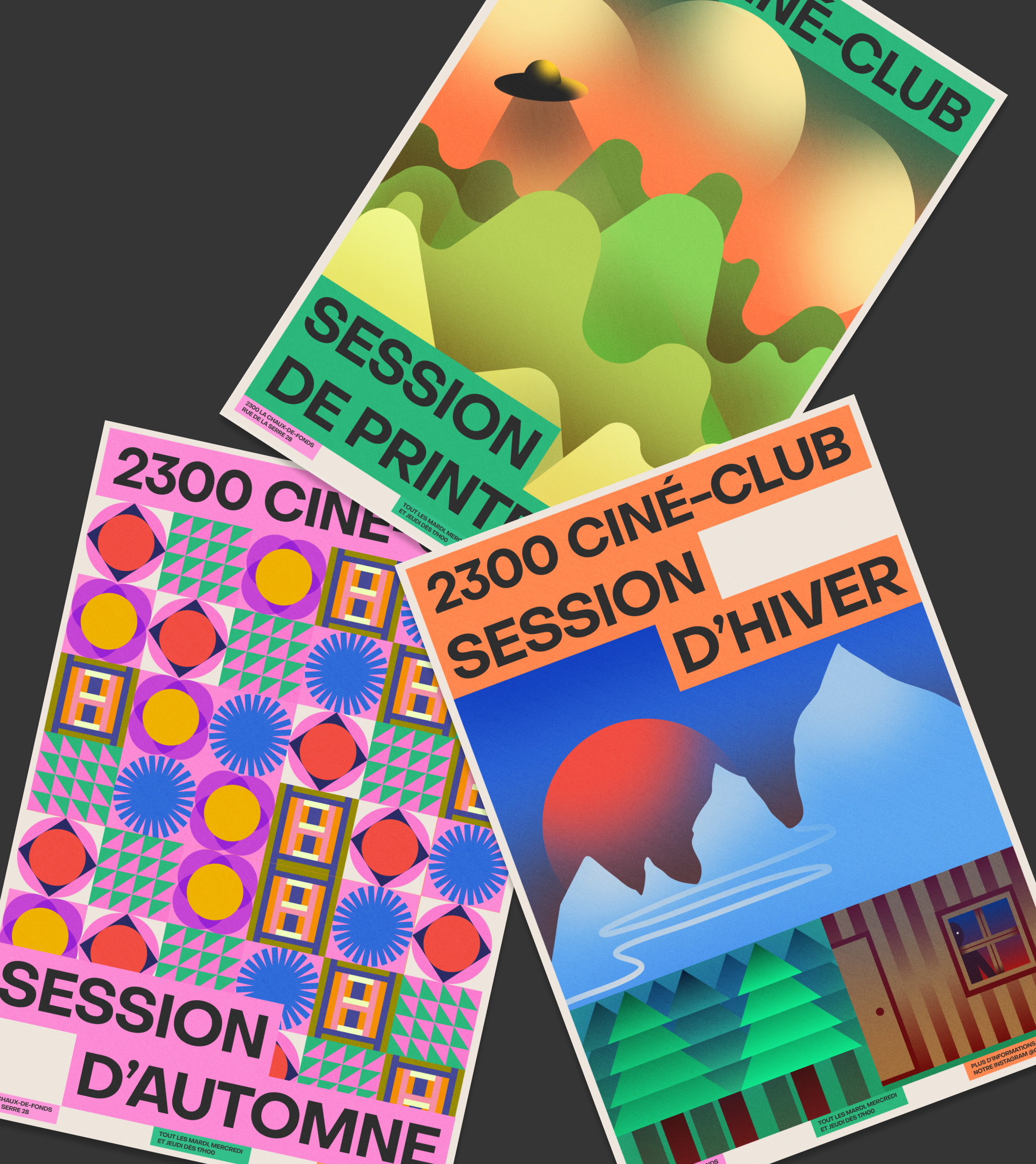 2300 Ciné-Club branding graphic design illustration