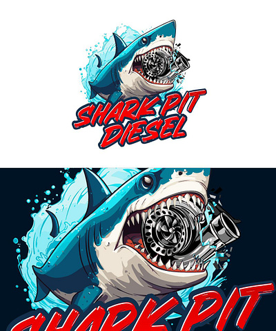 Shark-Log05-VE graphic design logo