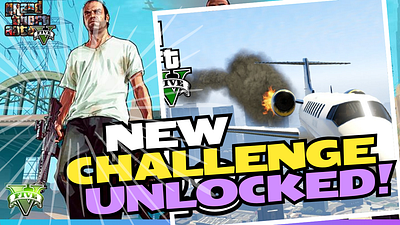 New Challenge Unlocked GTA 5 3d animation graphic design logo ui