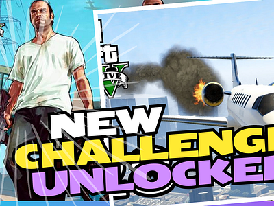 New Challenge Unlocked GTA 5 3d animation graphic design logo ui