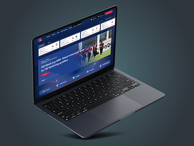 Cricket Association of Nepal (CAN) - Website branding can cricket cricket association of nepal cricket website fixtures laptop mockup live score logo mockup modern modern design nepal website nepali cricket nepali website news sports sporty theme sudip karki ui