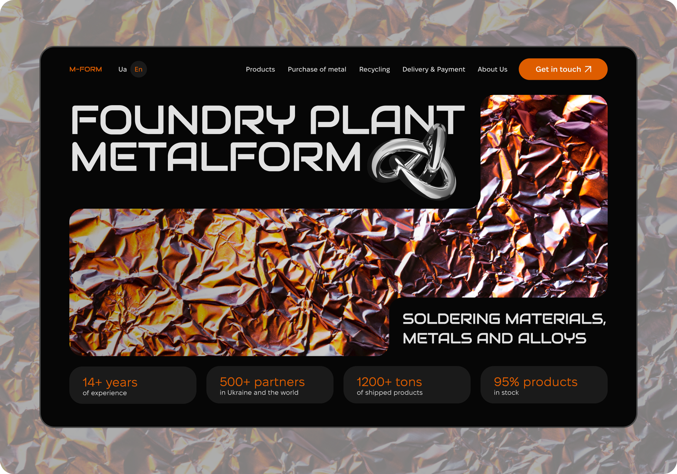 Corporate Website: Hero section design e commerce ui