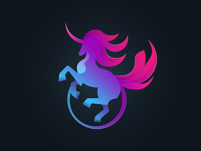 Unicorn logo branding de design graphic design logo unicorn vector