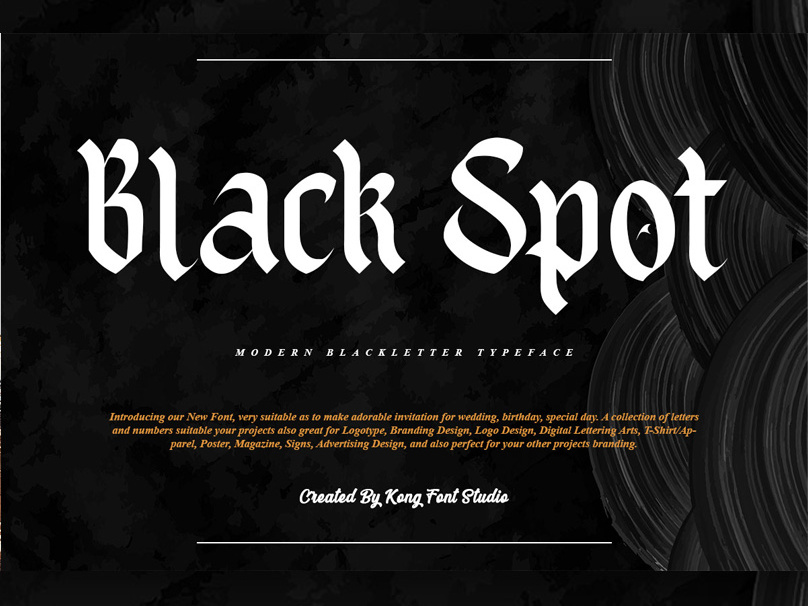 Black Spot Gothic Font by KongFont on Dribbble