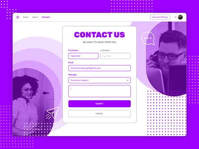 Contact Us - Daily UI #028 028 28 challenge contact form dailyui