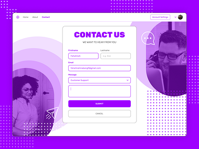 Contact Us - Daily UI #028 028 28 challenge contact form dailyui
