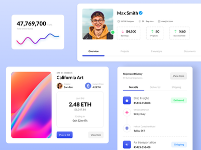 Features - Management page bento cards clean component dark mode feature section features integration layout light mode minimalist profile section typography ui ux vibrant palette web web design widget