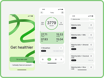 Calorie counter app design animation app design calorie counter app counter app diet app interaction design ios design meal tracking mobile mobile interface product design sport diet ui ui design uiux design user interface ux ux design