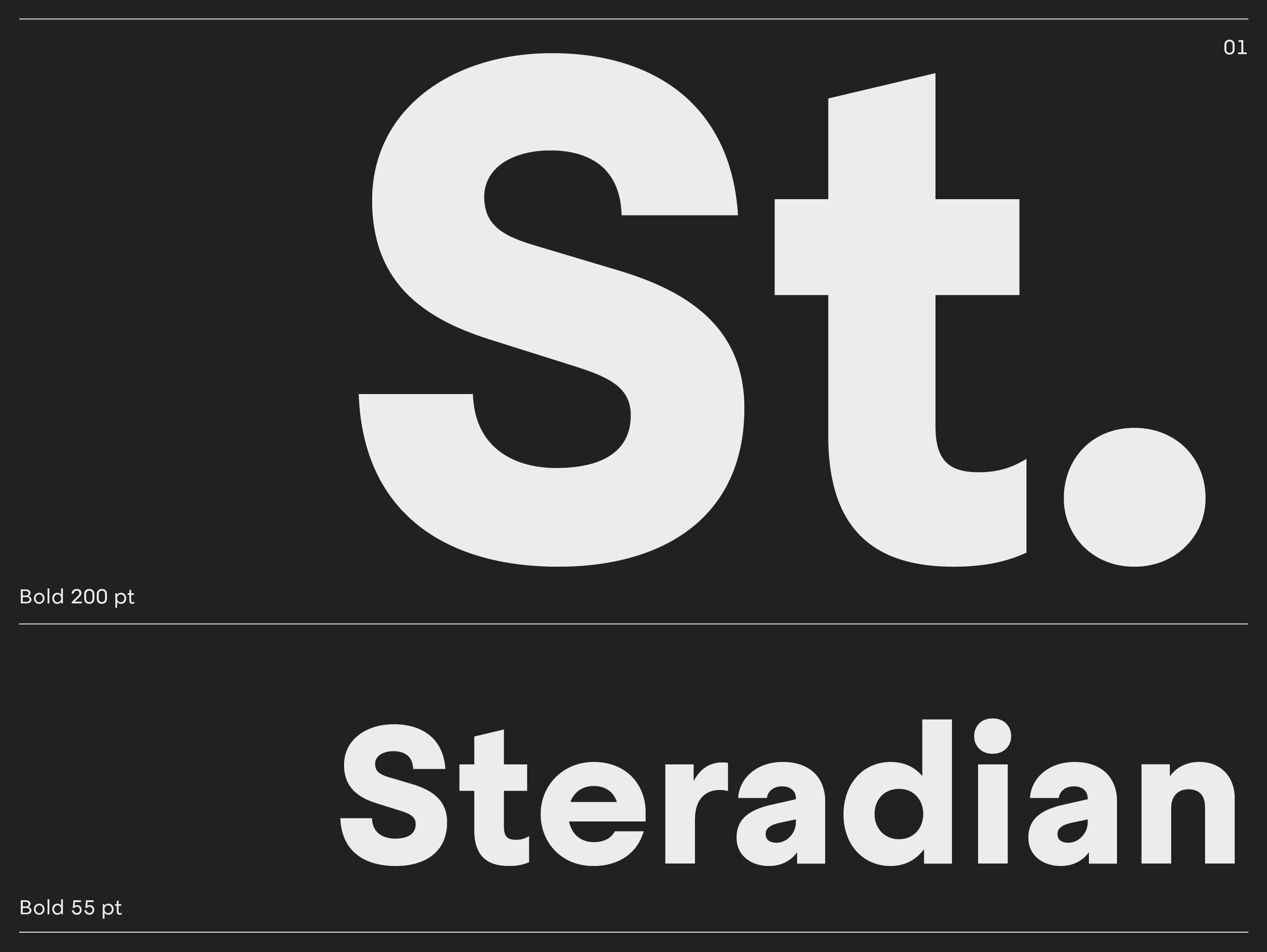 Steradian Typeface animation geometry