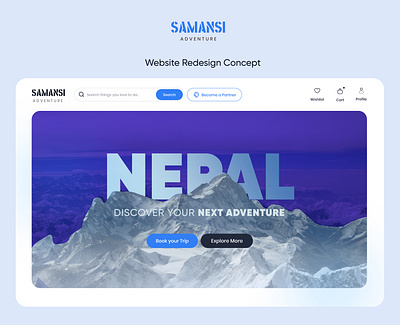 Samansi Travel Website Redesign ui uiux web web design web designer website design