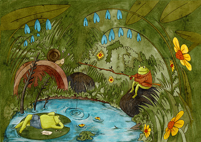 Frog's Hollow art character children childrensbook concept cute design illustration illustrative ipad kidlit kidlitillustration style