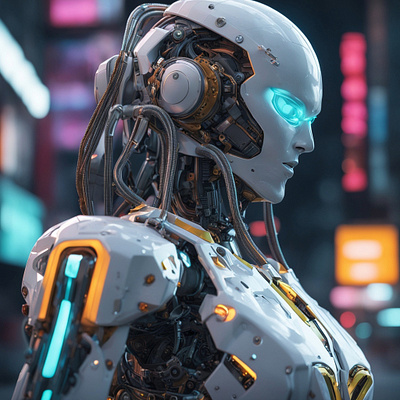 Cyborg 3d animation ui