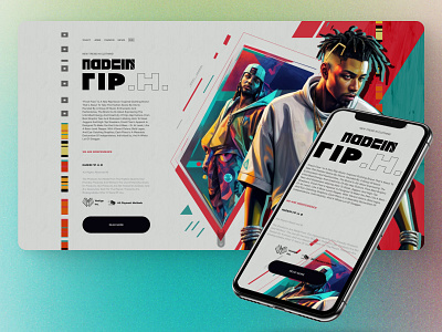 HipHop Promo-page Vibe branding design figma graphic design ui ux vector web design