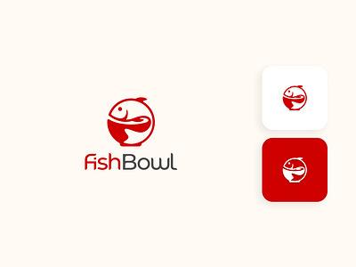 Fish Bowl Logo bowl branding fish food handdrawn ilustration logo restaurant