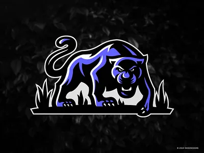 Panther mascot logo | Sports Logo Concept animal branding carolina dasedesigns forest identity illustration leaves logo mascot mascot logo panther panthers school sports sports logo team trees university