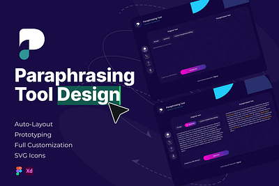 Paraphrasing Tool adobe xd animation appdesign creative designinspiration designsystem digitaldesign figma productdesign prototyping uidesign uiux usability userexperience userflow uxresearch visualdesign webdesign wireframing