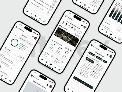 FitFlex multi-screen animation app mobile app ui ux