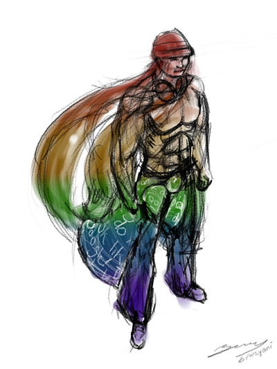 Buff JimmyHere Sketch digital fanart illustration jimmyhere rough sketch youtuber