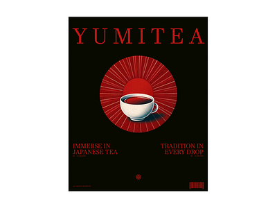 Japanese tea company advertising advertising poster asian art graphic design japanese japanese tea poster print design product focus tea tea bag design tea culture zen