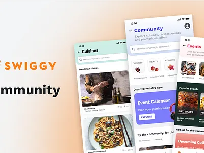 Swiggy Community app branding design ui vector