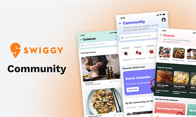 Swiggy Community app branding design ui vector
