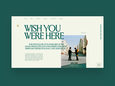 CTC#015 - Wish You Were Here graphic design ui webdesign