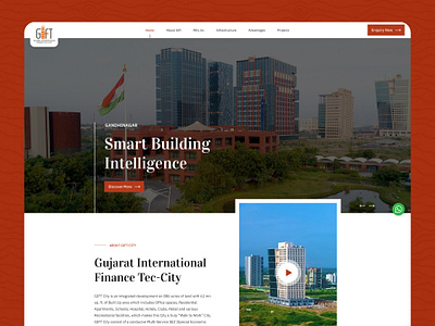 Gift City - Gandhinagar Landing page gift city infrastructure landing page4 real estate uiux web design
