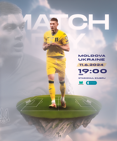 MatchDay / Moldova - Ukraine / Dovbyk football social media sports design