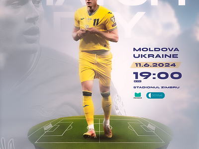 MatchDay / Moldova - Ukraine / Dovbyk football social media sports design