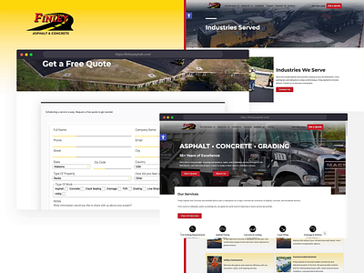 Finley Asphalt & Concrete - New Website Design & Build ux ux design web web des web design