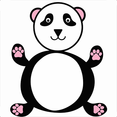 Mr. Chubby Panda animal beginner design graphic design illustrator logo panda