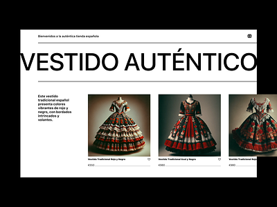 Authentic Spanish Dresses dress ecommerce landing shop spain spanish ui ux web