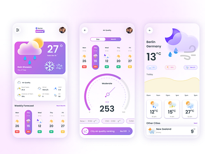 Weather Mobile Application ui