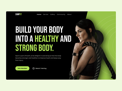 Fitness studio/Main page ui design