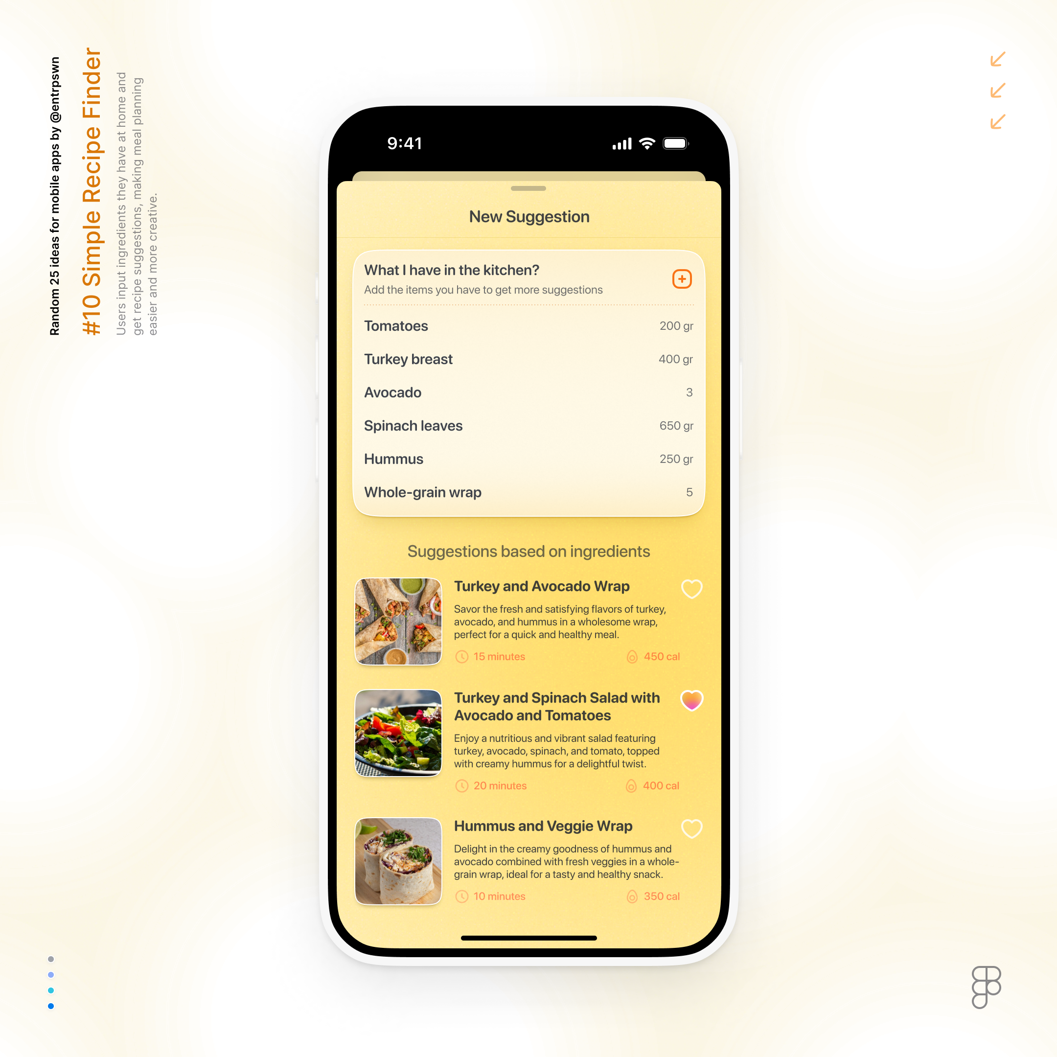 Recipe Finder app daily ui eat figma food ios iphone mobile mobile design recipes ui