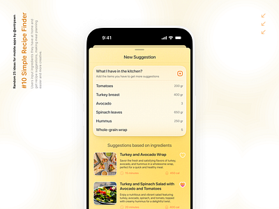 Recipe Finder app daily ui eat figma food ios iphone mobile mobile design recipes ui