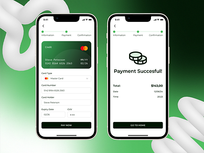 Credit Card Checkout checkout design green mobiledesign ui uidesign uiux ux uxdesign