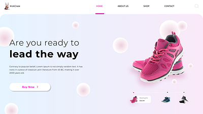 KickCraze (Shoes Website) ui