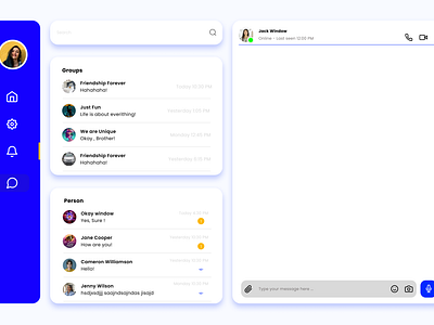 Interactive Chat Interface ui