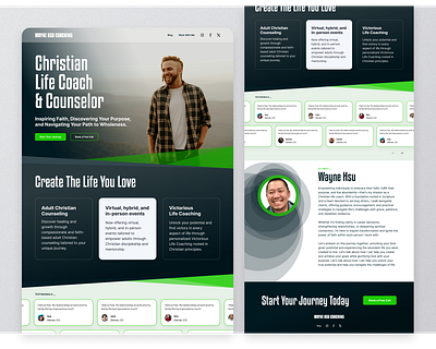 Christian Counseling Website counseling counselor green web design