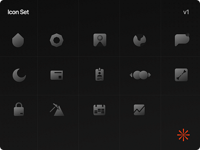 Crypto dark icon set app branding color design icon illustration iphone logo page set ui web