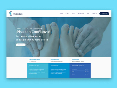 Chiropodist website ui webdesign