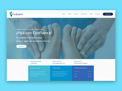 Chiropodist website ui webdesign