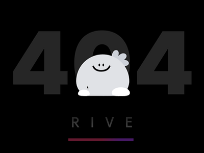 Rive : Behind The Scene - Follow Cursor 404 Animation 2d 404 animation branding character design graphic design illustration interactive logo motion graphics rive thelittlelabs ui