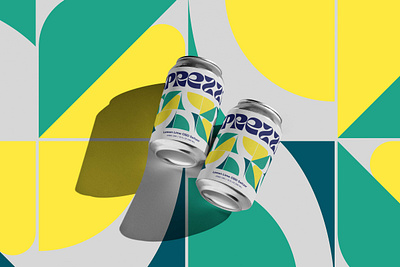 Sprezza CBD Seltzer art brand branding can cbd design designer geometric graphic design green icon identity logo nouveau package pattern seltzer visual yellow