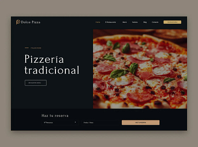 Pizza Restaurant Website ui